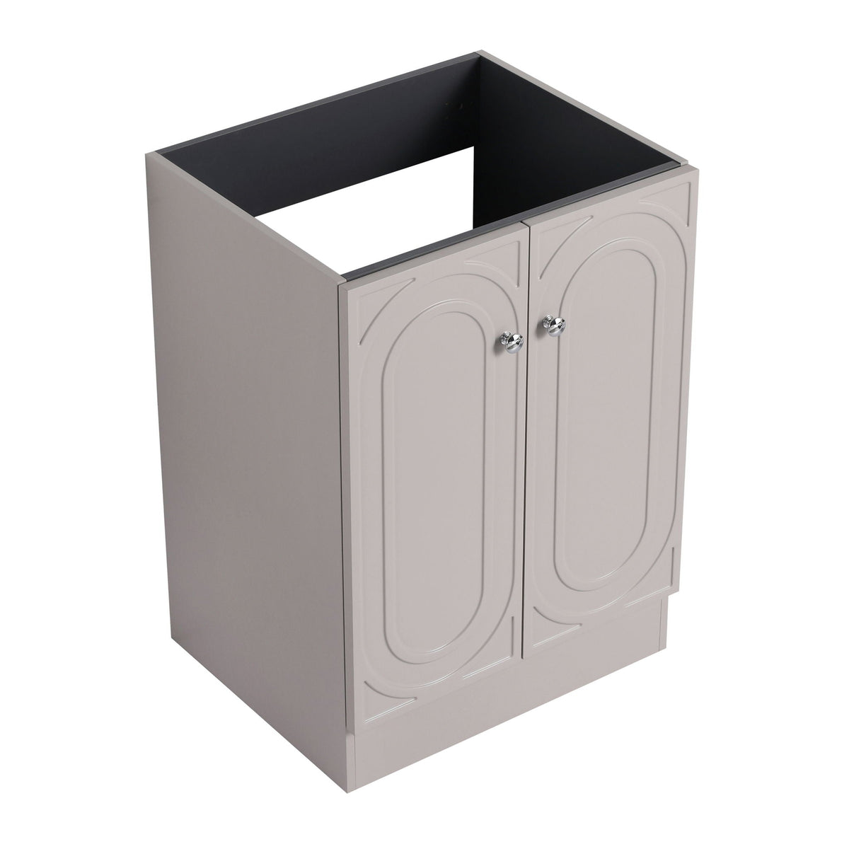 Freestanding bathroom vanity by HouseOfZazla with soft close, gray two-door cabinet on Tampa Home & Garden Store