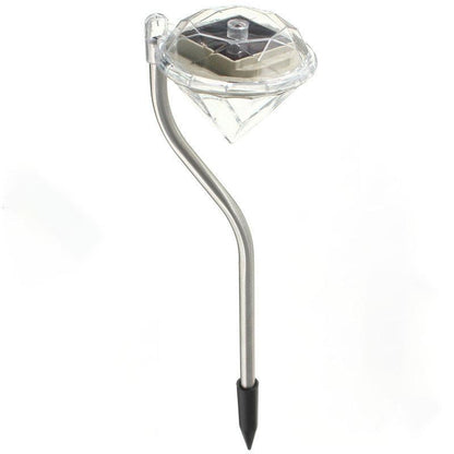 4 Pack Solar Diamond LED Lights and Garden Stakes