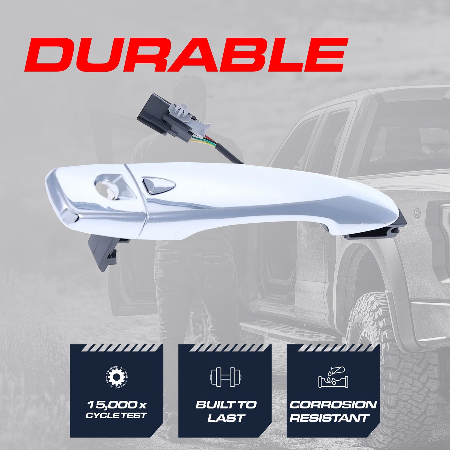 Exterior chrome door handle front left with keyhole for Nissan Murano and Rogue, Master Tailgaters on Tampa Home & Garden Store