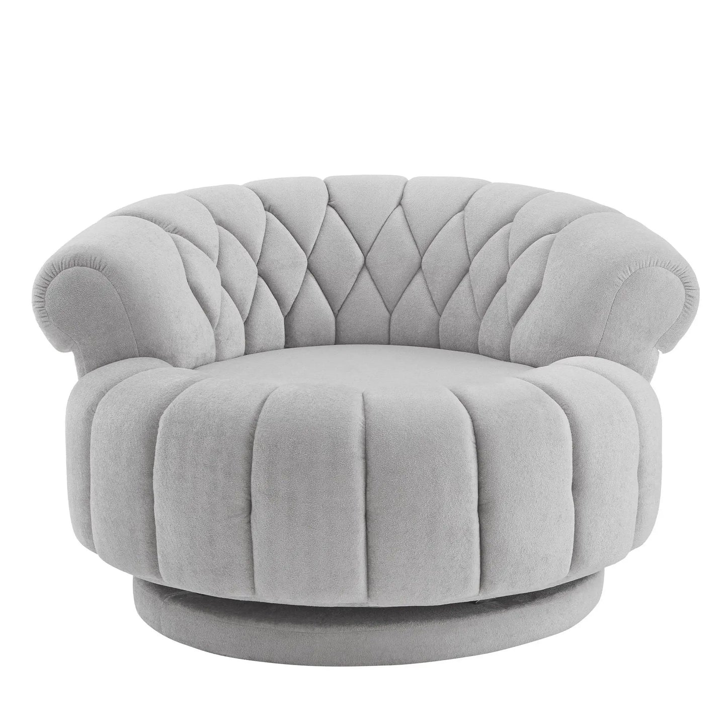 Round Swivel Accent Chair with Rotation Base