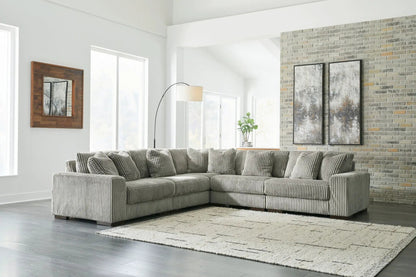 Lindyn Sectional Sofa with Cord Upholstery
