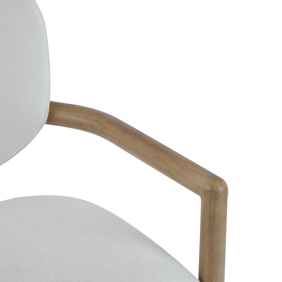 Upholstered Arm Dining Chairs 2-pack in light gray fabric with wood arms HouseOfZazla on Tampa Home & Garden Store