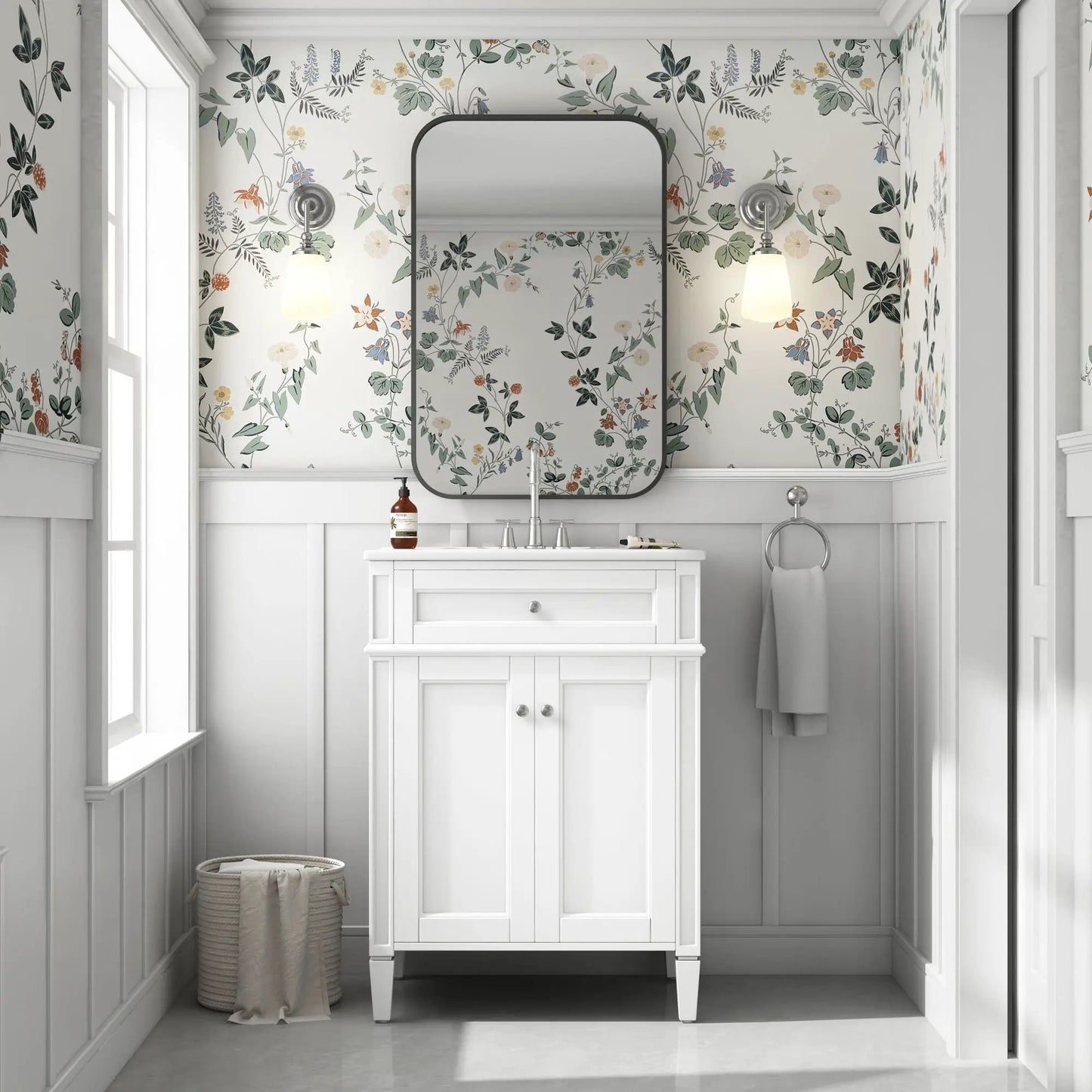 Bathroom Vanity With 2 Doors and Tip Out Drawer