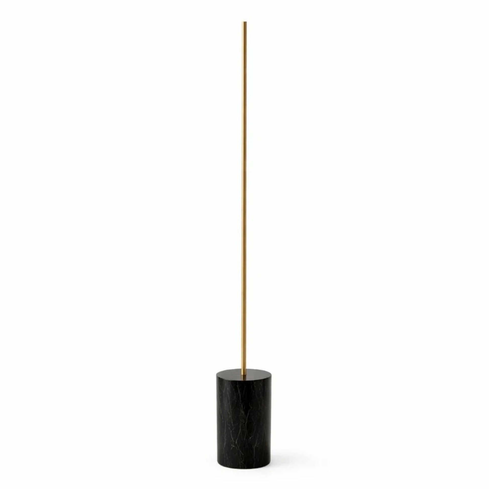 Prism LED floor lamp by HouseOfZazla with gold stem and black marble base, on/off switch on Tampa Home & Garden Store