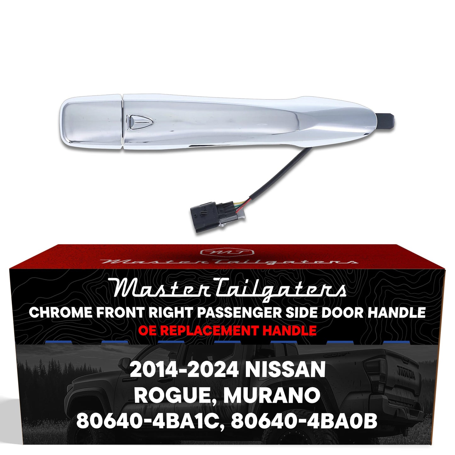 Master chrome exterior door handle front right passenger side for Nissan Murano/Rogue w/o keyhole on Tampa Home & Garden Store