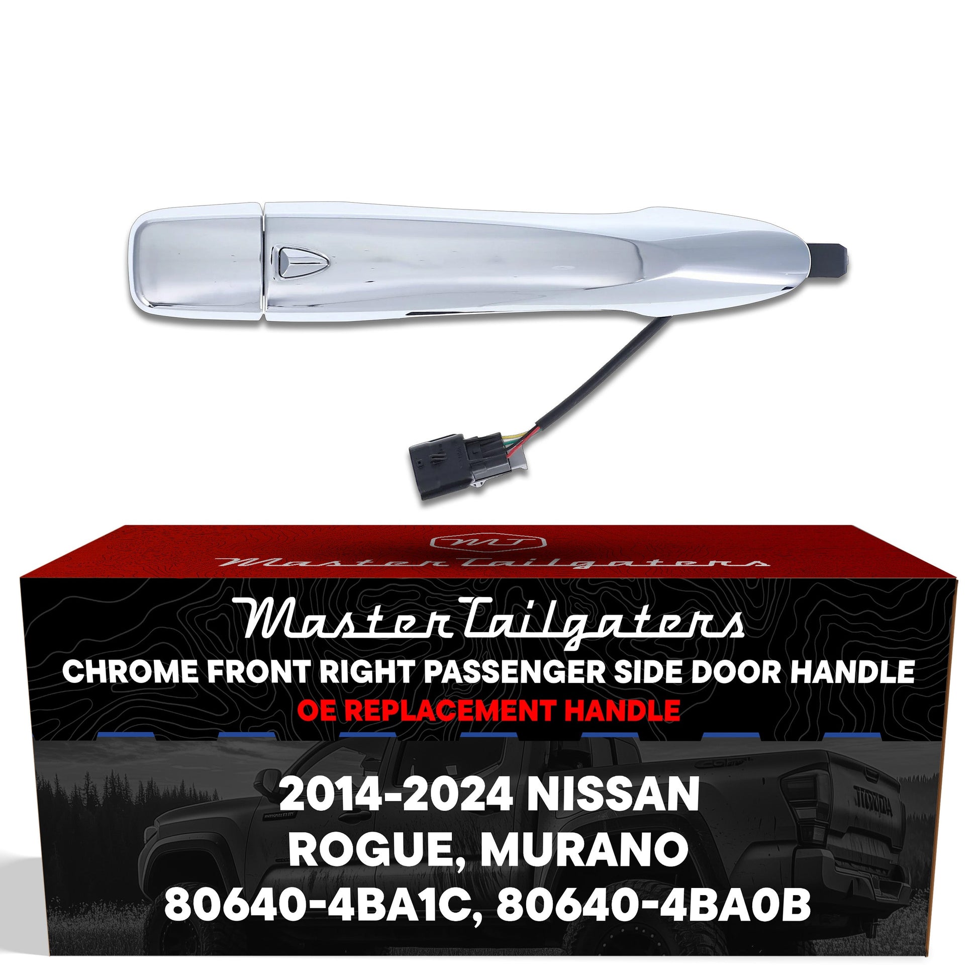 Master chrome exterior door handle front right passenger side for Nissan Murano/Rogue w/o keyhole on Tampa Home & Garden Store