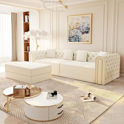 3 In 1 Convertible Sofa and Ottoman Bed
