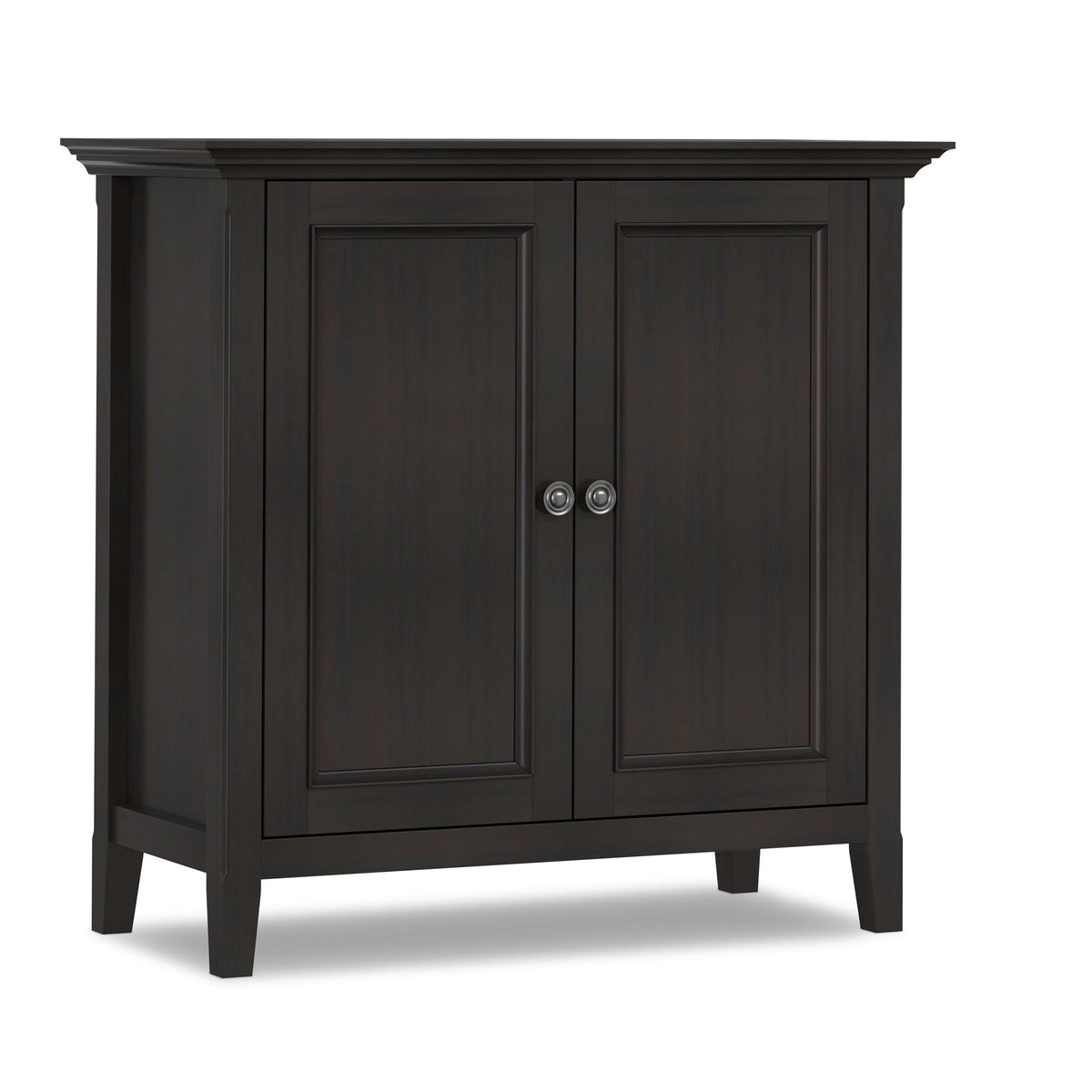 Amherst 2 Door Storage Cabinet with adjustable shelves in dark brown, accent cabinet on Tampa Home & Garden Store