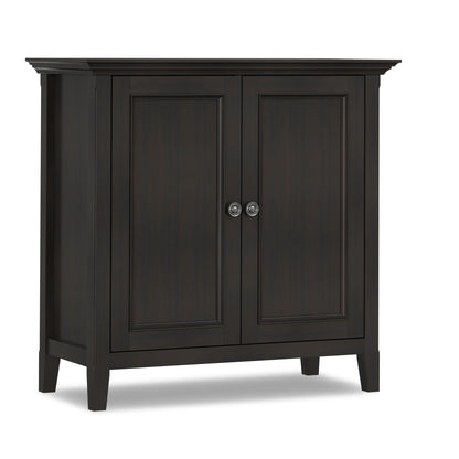 Amherst 2 Door Storage Cabinet with adjustable shelves in dark brown, accent cabinet on Tampa Home & Garden Store