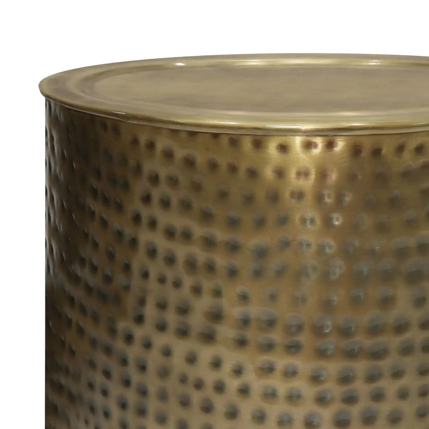 Corbin Hammered Metal Side Table for Living Room