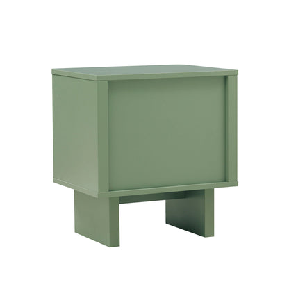 Modern Accent Nightstand with Drawer and Shelf, green finish on Tampa Home & Garden Store