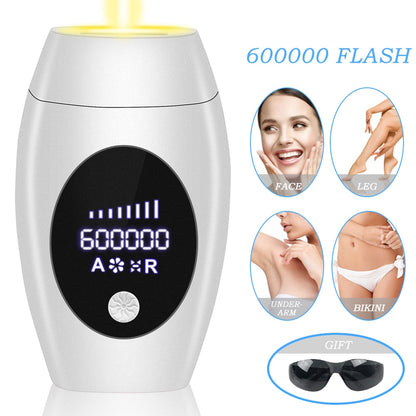 600000 Flash Professional Permanent Laser Epilator LCD Display Laser IPL Hair Removal Machine Photoepilator Painless Depilador - Tampa Home & Garden Store