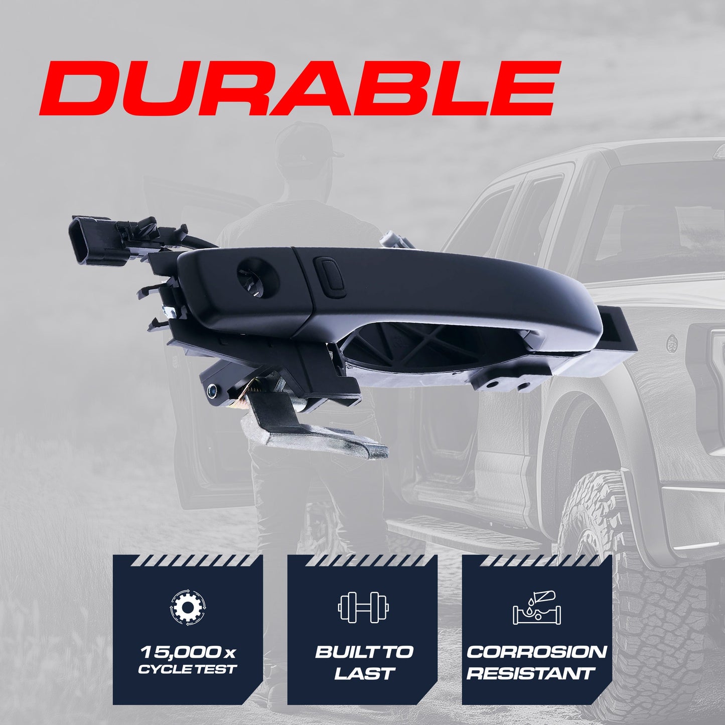 Exterior door handle black primed for Nissan Sentra B16 front-left Master Tailgaters on Tampa Home & Garden Store