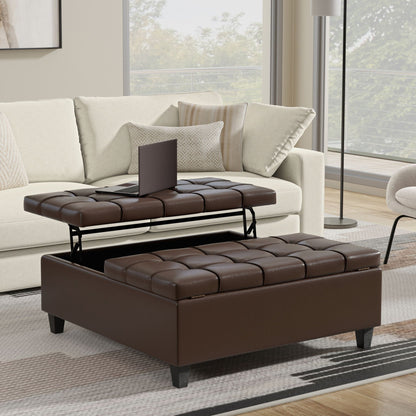 Harrison Upholstered Coffee Table Storage Ottoman
