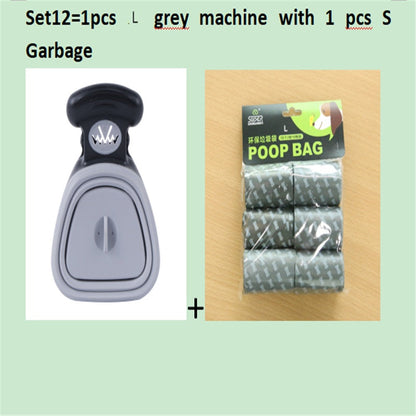 Pet Zen gray foldable dog pooper scooper with 1 roll decomposable bags, two-item set on Tampa Home & Garden Store