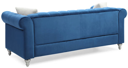 the Raisa Tufted Sofa and Nailhead Accents