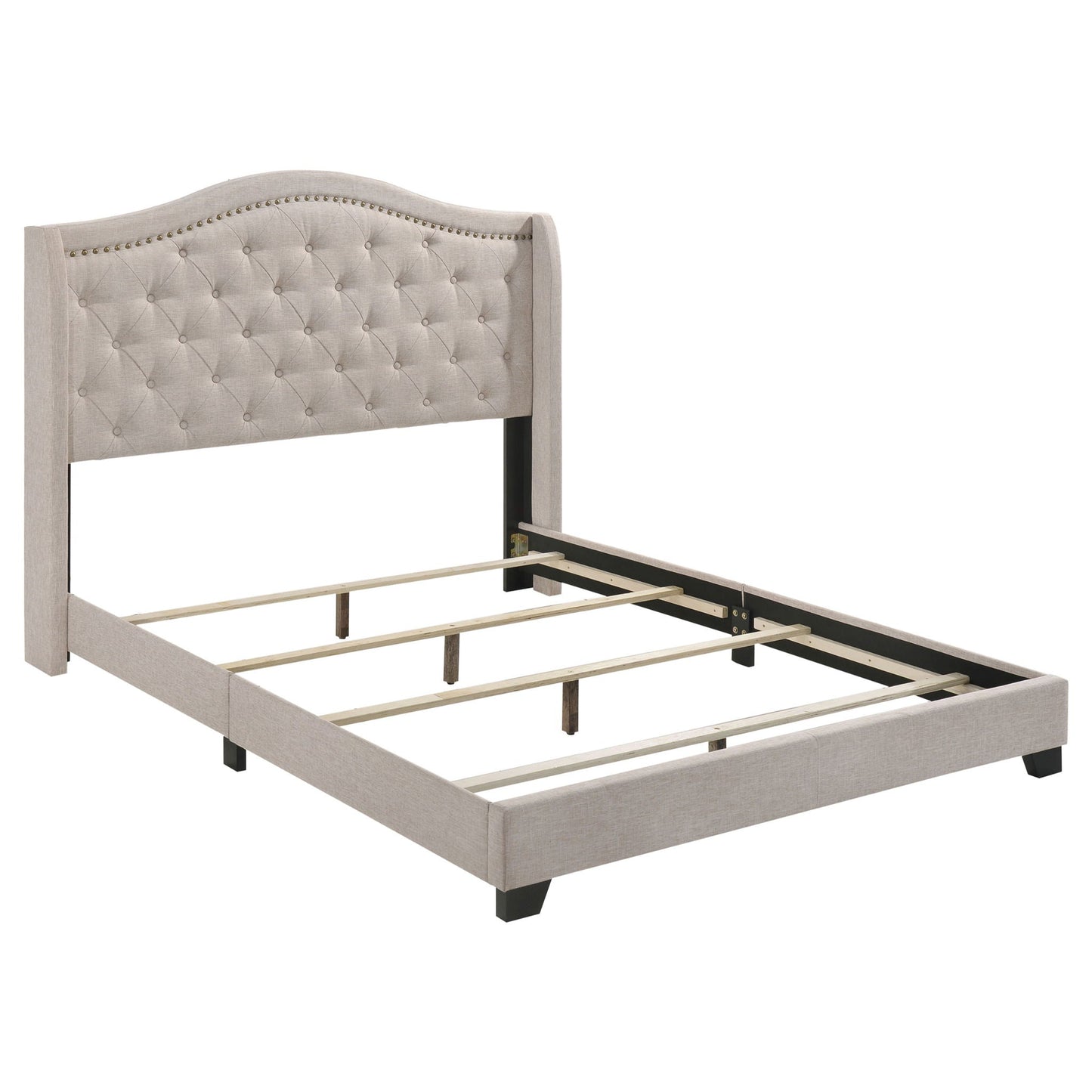 Copper Wingback Bed tufted headboard with nailhead trim by HouseOfZazla on Tampa Store on Tampa Home & Garden Store
