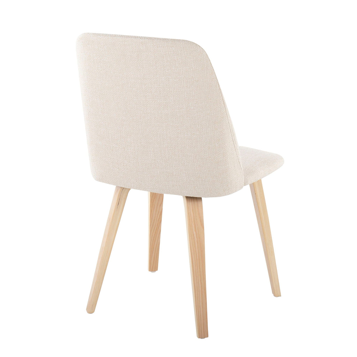 Contemporary padded dining chair beige upholstery with light wood legs HouseOfZazla on Tampa Home & Garden Store