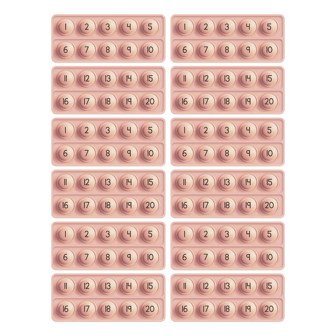10 Frame Fidgets pink plastic educational toy set of 12 by The Fidget Games on Tampa Home & Garden Store