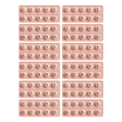 10 Frame Fidgets pink plastic educational toy set of 12 by The Fidget Games on Tampa Home & Garden Store