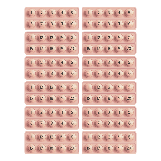 10 Frame Fidgets pink plastic educational toy set of 12 by The Fidget Games on Tampa Home & Garden Store