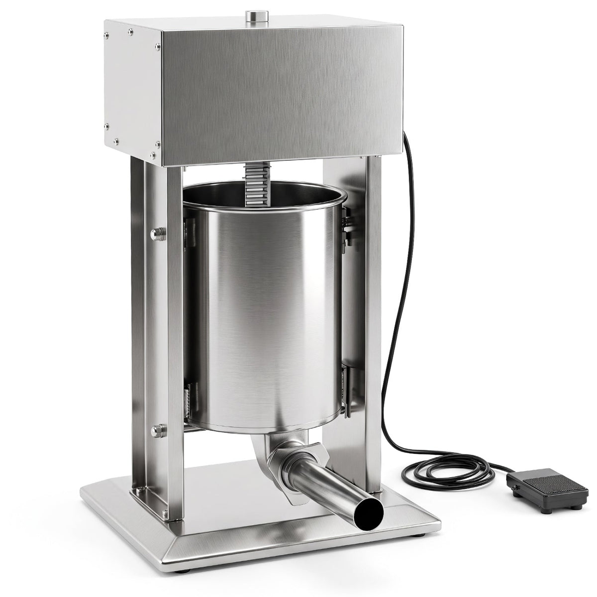 DirectDeals 10L electric sausage stuffer with stainless steel body, 4 tubes, foot pedal on Tampa Home & Garden Store