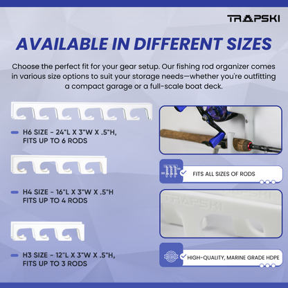 Wall and Ceiling Fishing Rod Rack Holder
