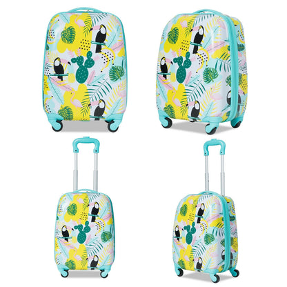 GemGear 2-piece kid's luggage set: 12in backpack + 16in rolling suitcase in turquoise print on Tampa Home & Garden Store