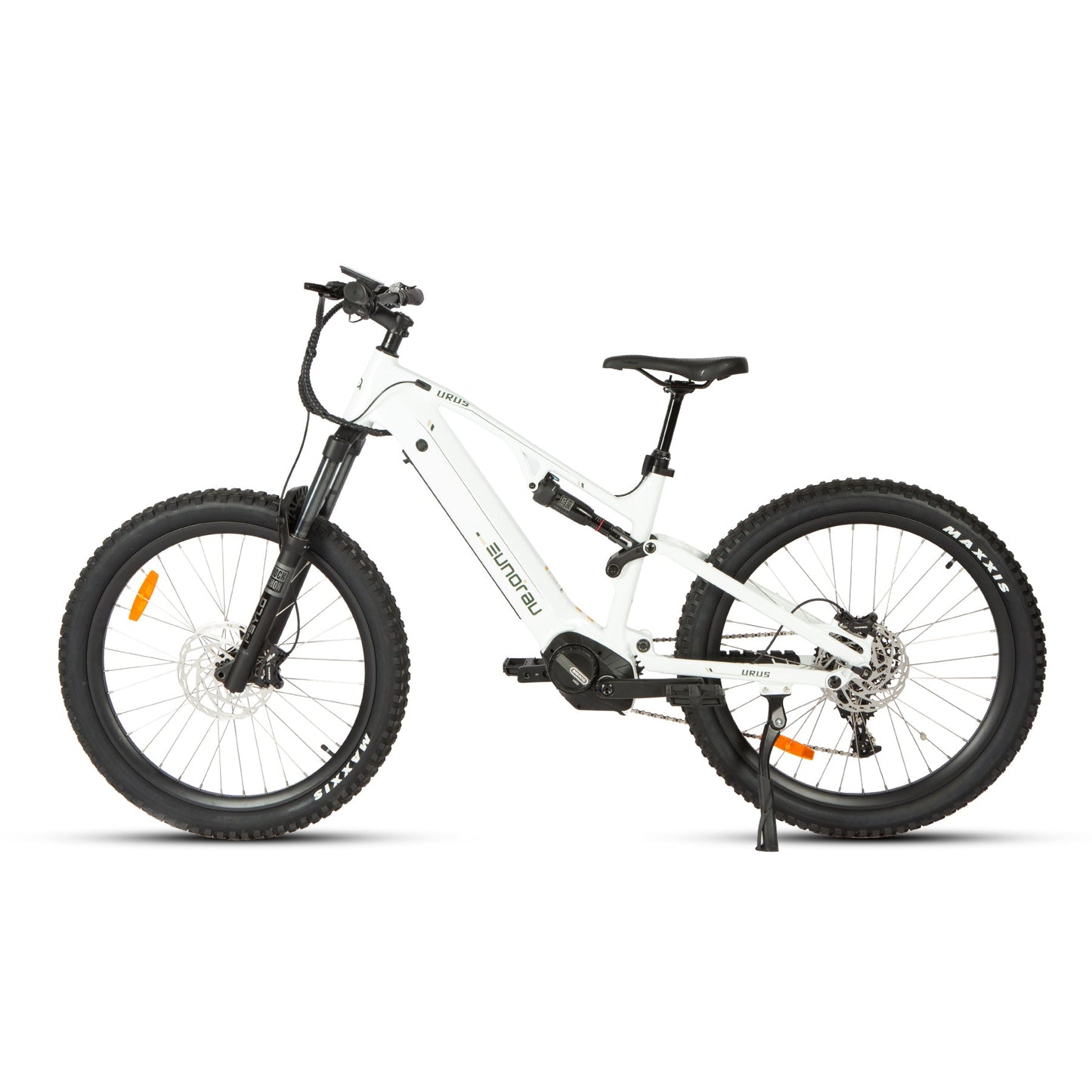 URUS 2.0 electric bike, white frame, fat tires, front suspension by EUNORAU E-BIKE US on Tampa Home & Garden Store