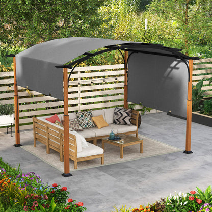 Pérgola Retráctil Exterior de 3 x 3.6 m con Toldo Retráctil para Patio - Beige