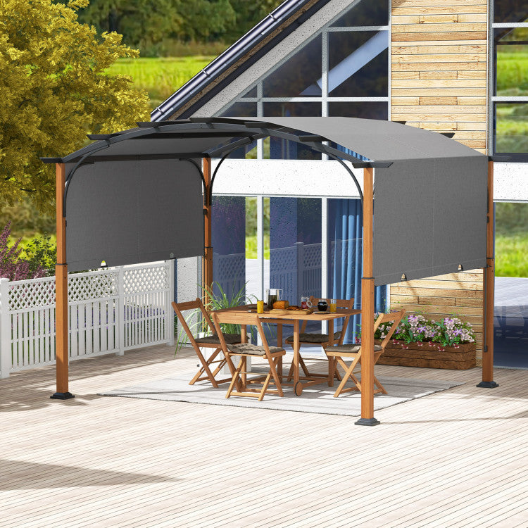 Pérgola Retráctil Exterior de 3 x 3.6 m con Toldo Retráctil para Patio - Beige