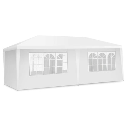 GemGear 10 x 20 ft white canopy tent with 6 sidewalls and carry bag on Tampa Home & Garden Store