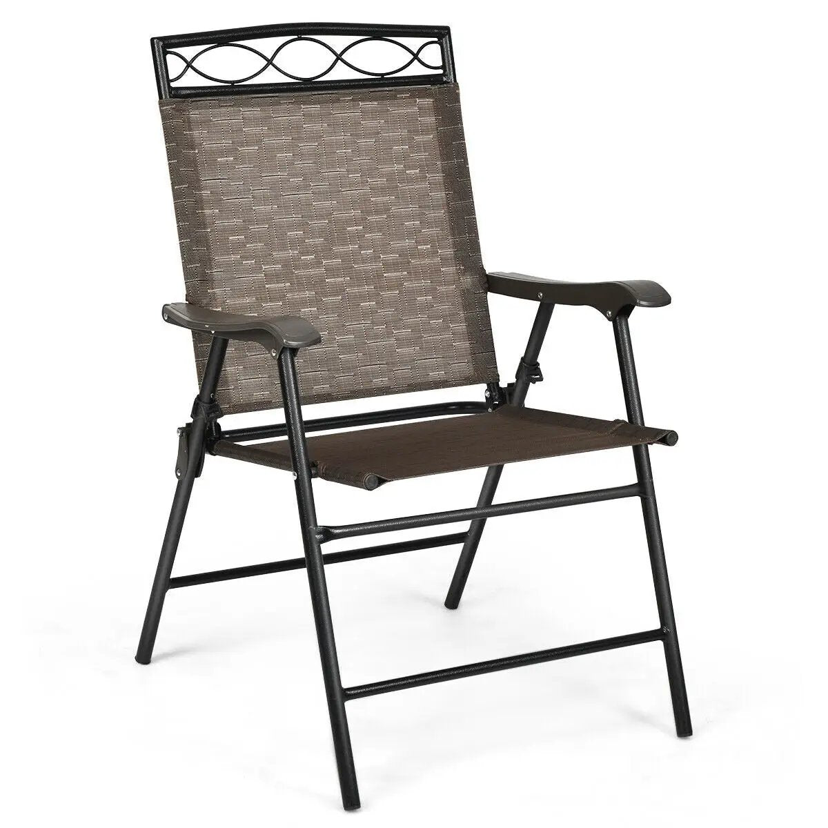 Set of 4 Patio Folding Chairs for Outdoor Use