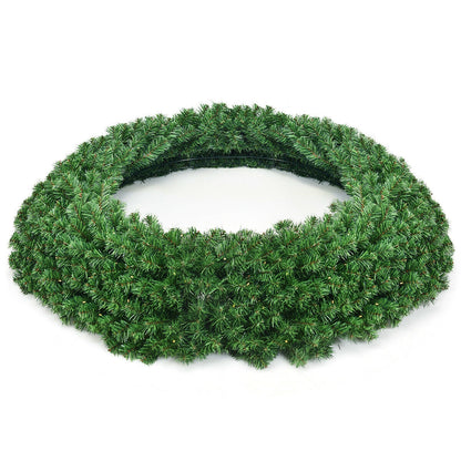 48 Inch Pre-lit Cordless Artificial Christmas Wreath DirectDeals green with LED lights on Tampa Home & Garden Store