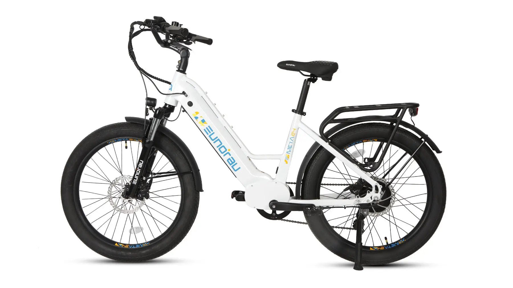 META26 1.0 electric bicycle white frame with fat tires by EUNORAU E-BIKE US on Tampa Home & Garden Store