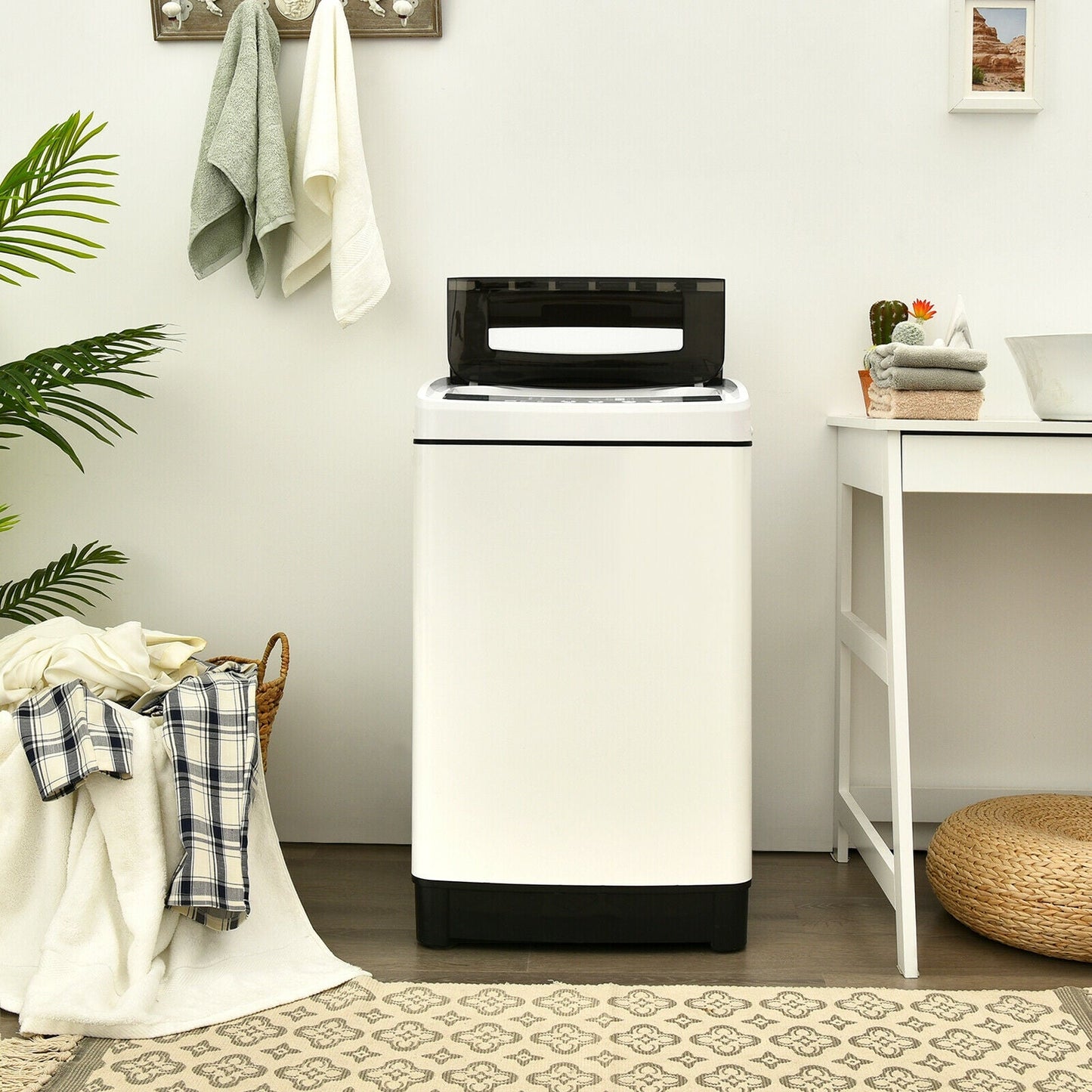 Lavadora completamente automática 1.5 pies cúbicos 11 libras - Blanca