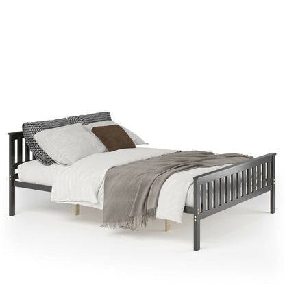 Cama Queen de Plataforma de Madera con Cabecero