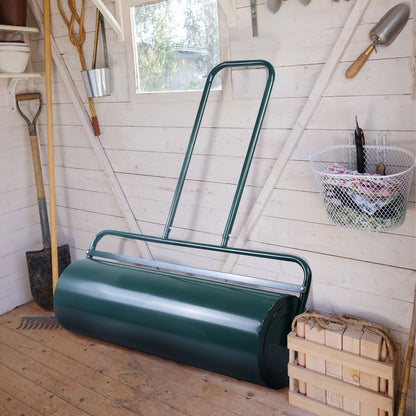 36 x 12 Inch Tow Lawn Roller Water Filled Metal Push Roller