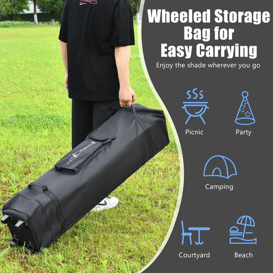 GemGear 13x13 ft pop up canopy tent in black carry bag for quick outdoor shade on Tampa Home & Garden Store