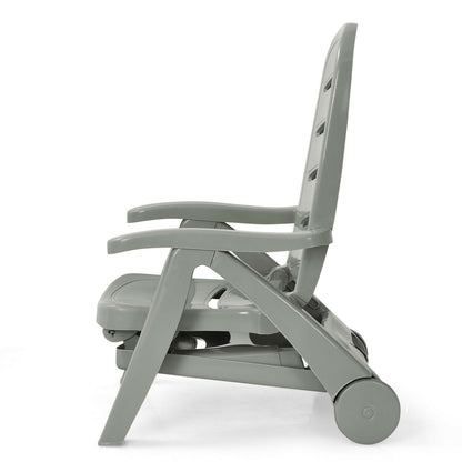 Tumbona plegable con 5 posiciones ajustables - Gris