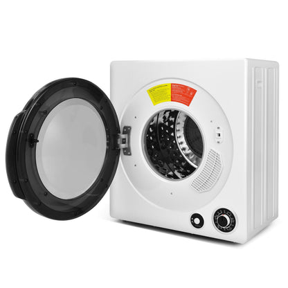 Secadora de ropa eléctrica compacta con tambor de acero inoxidable - Blanca