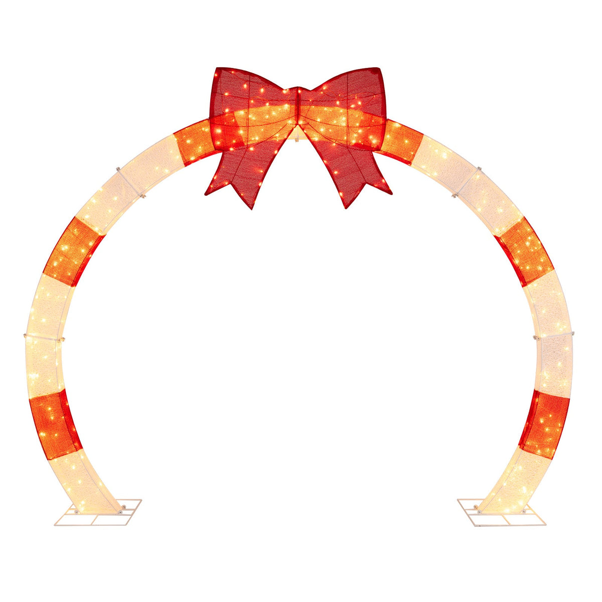 Christmas archway 10.4 ft with large red bow and LED lights DirectDeals on Tampa Home & Garden Store