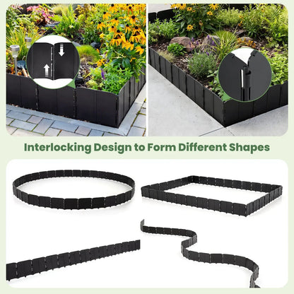 Garden Edging Borders Interlocking No Dig Set