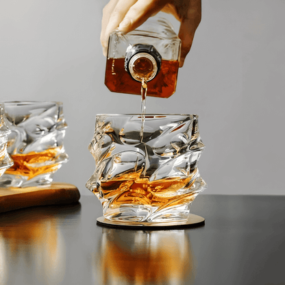 Handcrafted Storm and the Crystal Whisky Glass