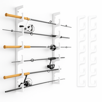 Wall and Ceiling Fishing Rod Rack Holder