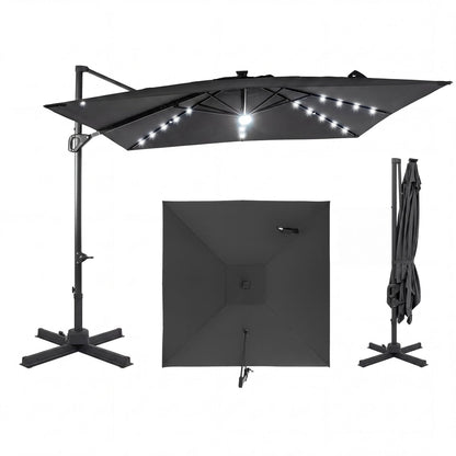 Cantilever Patio Umbrella Solar LED Lights