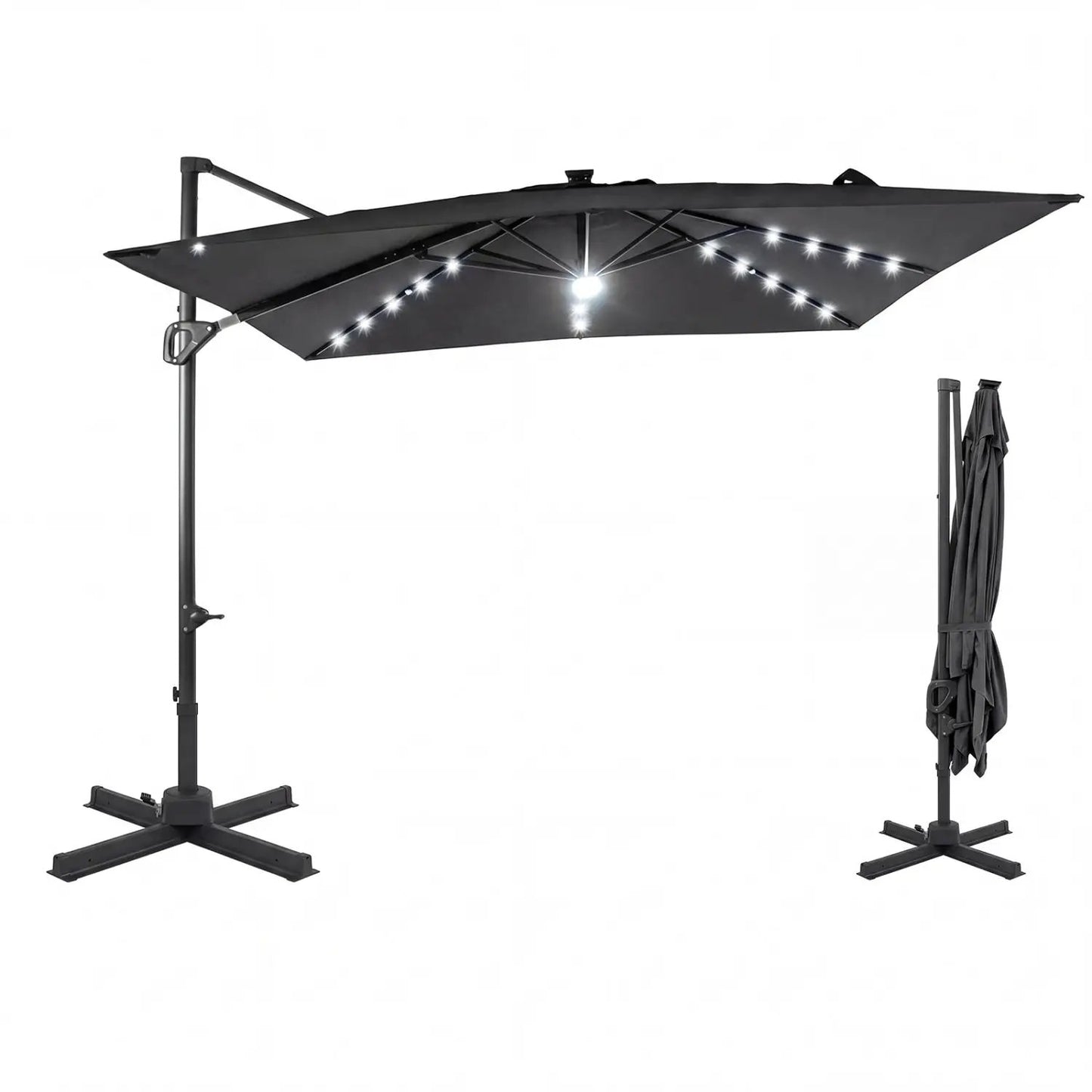Cantilever Patio Umbrella Solar LED Lights