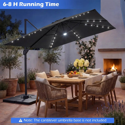 Cantilever Patio Umbrella Solar LED Lights