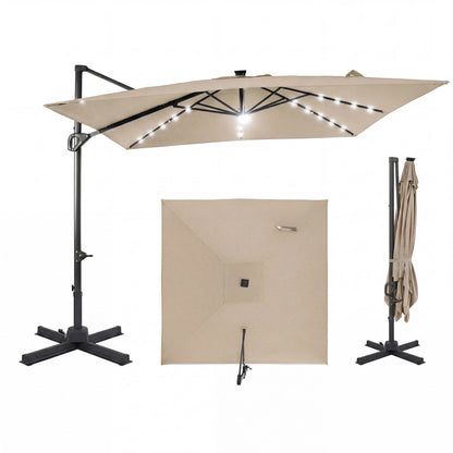 Cantilever Patio Umbrella Solar LED Lights