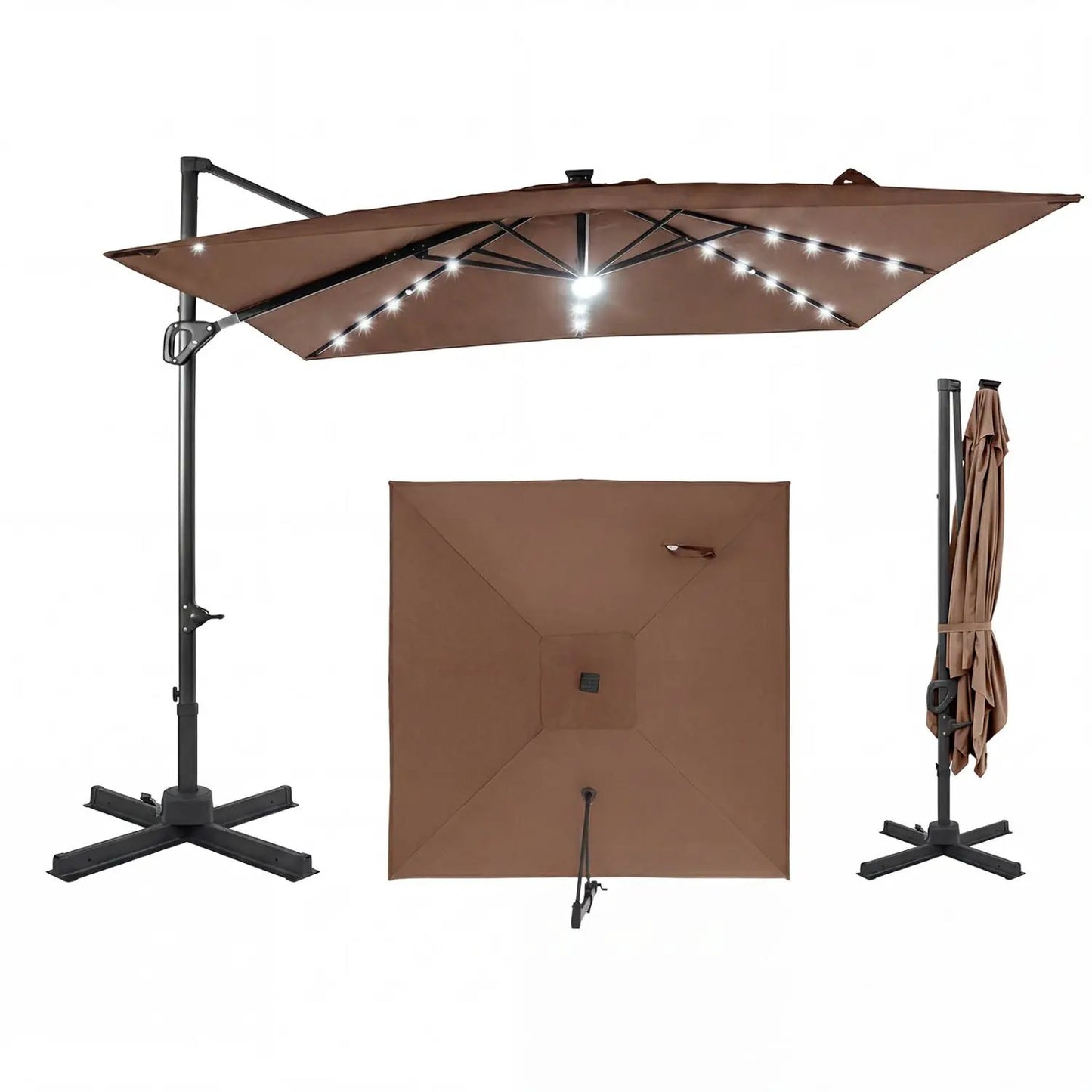 Cantilever Patio Umbrella Solar LED Lights